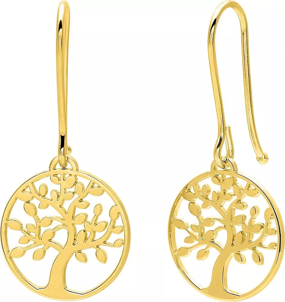 Boucles d'oreilles Or Arbre de Vie - Boucles d'oreilles en Or 375 9k - Bijoux en Vogue