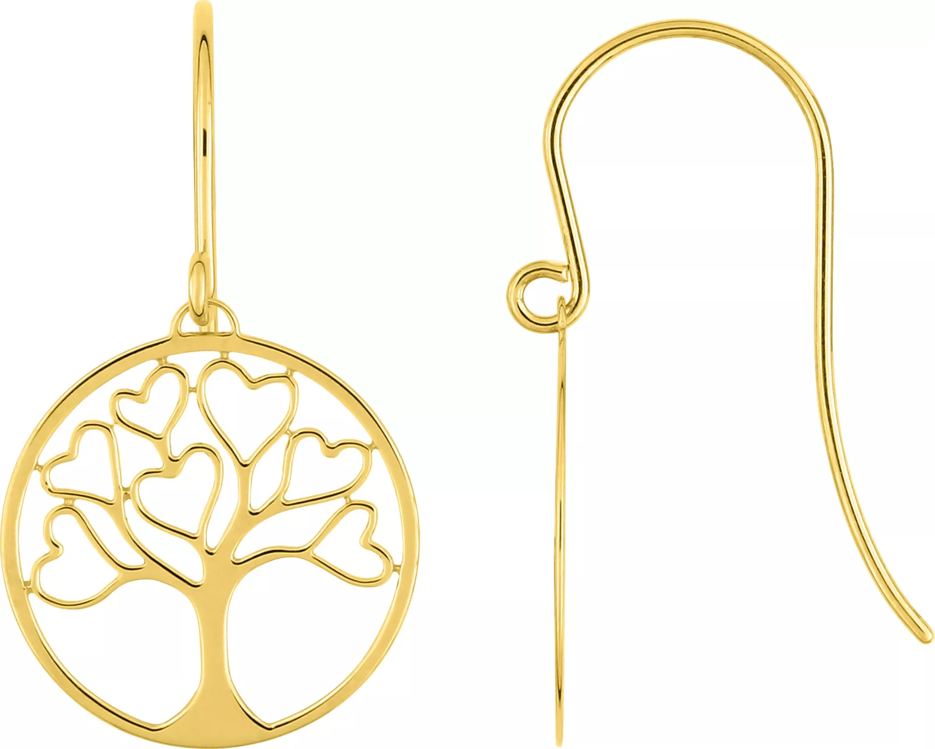 Boucles d'oreilles Or Arbre de Vie - Boucles d'oreilles en Or 375 9k - Bijoux en Vogue