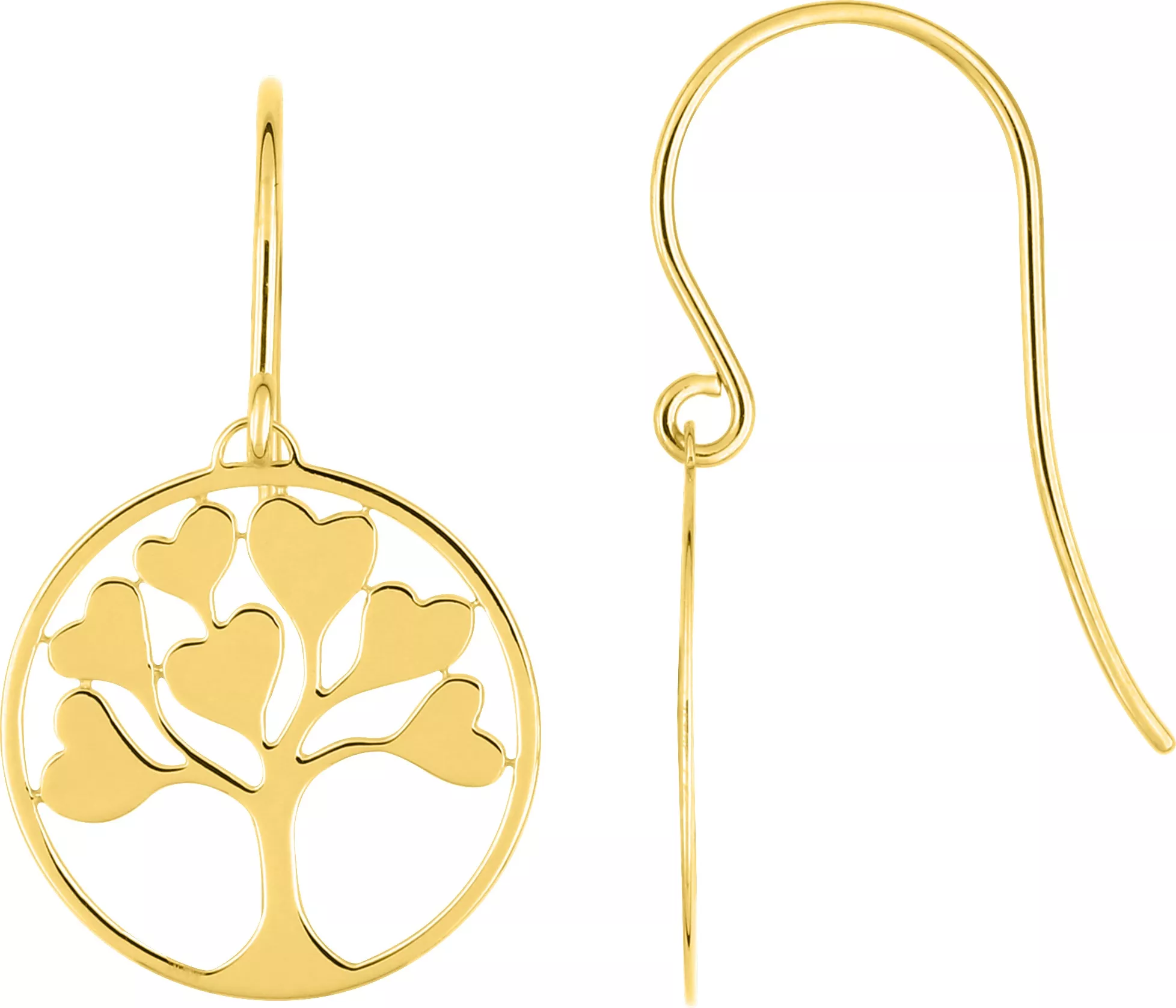 Boucles d'oreilles Or Arbre de Vie - Boucles d'oreilles en Or 375 9k - Bijoux en Vogue