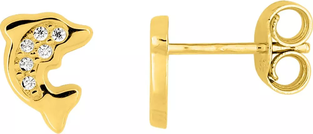 Boucles d'oreilles Enfant Or Brianti Zirconium - Boucles d'oreilles en Or 375 9k - Bijoux en Vogue