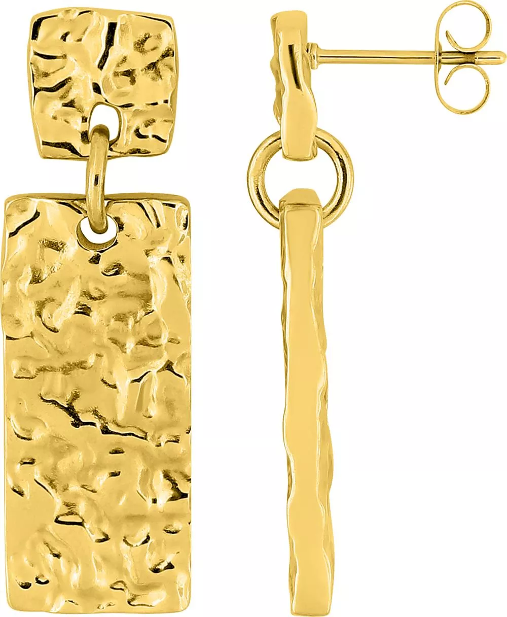 Boucles d'oreilles Pendantes Acier Doré Miaratiana - Boucles d'oreilles en Acier - Bijoux en Vogue