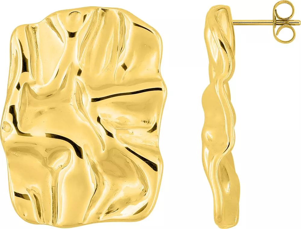 Boucles d'oreilles Pendantes Acier Doré Soundiata - Boucles d'oreilles en Acier - Bijoux en Vogue