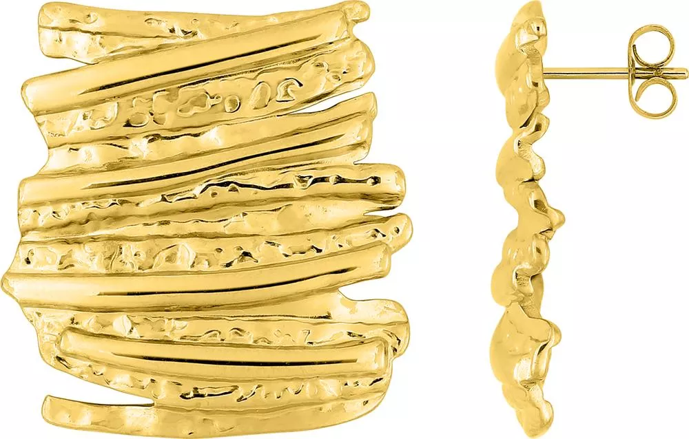 Boucles d'oreilles Pendantes Acier Doré Theophanette - Boucles d'oreilles en Acier - Bijoux en Vogue