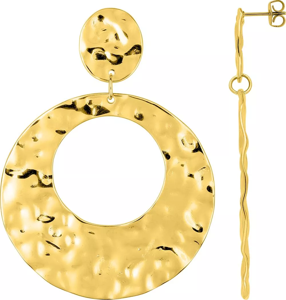 Boucles d'oreilles Pendantes Acier Doré Lisiana - Boucles d'oreilles en Acier - Bijoux en Vogue