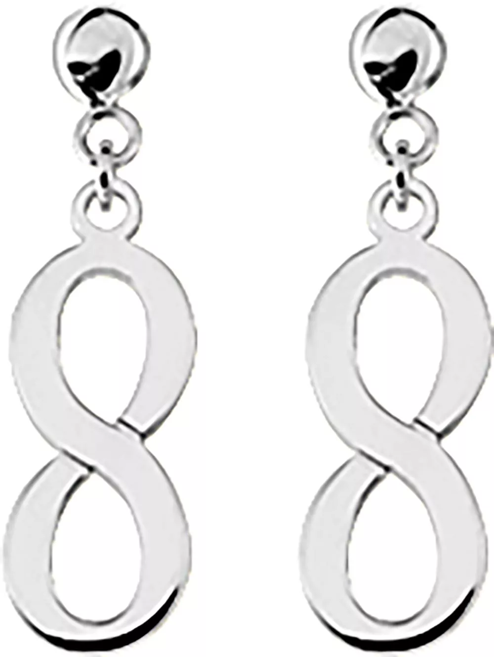Boucles d'oreilles Pendantes Or Blanc Vediha Infini - Boucles d'oreilles en Or 375 9k - Bijoux en Vogue