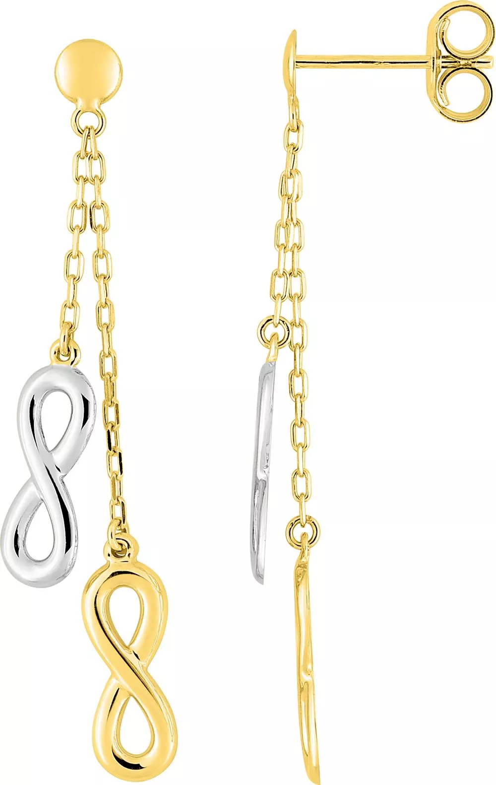 Boucles d'oreilles Pendantes Or Chista Infini - Boucles d'oreilles en Or 375 9k - Bijoux en Vogue