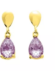 Boucles d'oreilles Pendantes Or Fihala Améthyste - Boucles d'oreilles en Or 375 9k - Bijoux en Vogue