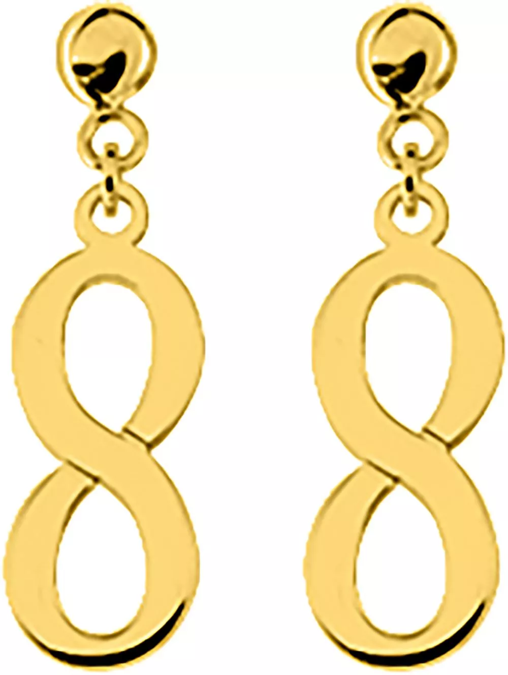 Boucles d'oreilles Pendantes Or Esmahia Infini - Boucles d'oreilles en Or 375 9k - Bijoux en Vogue