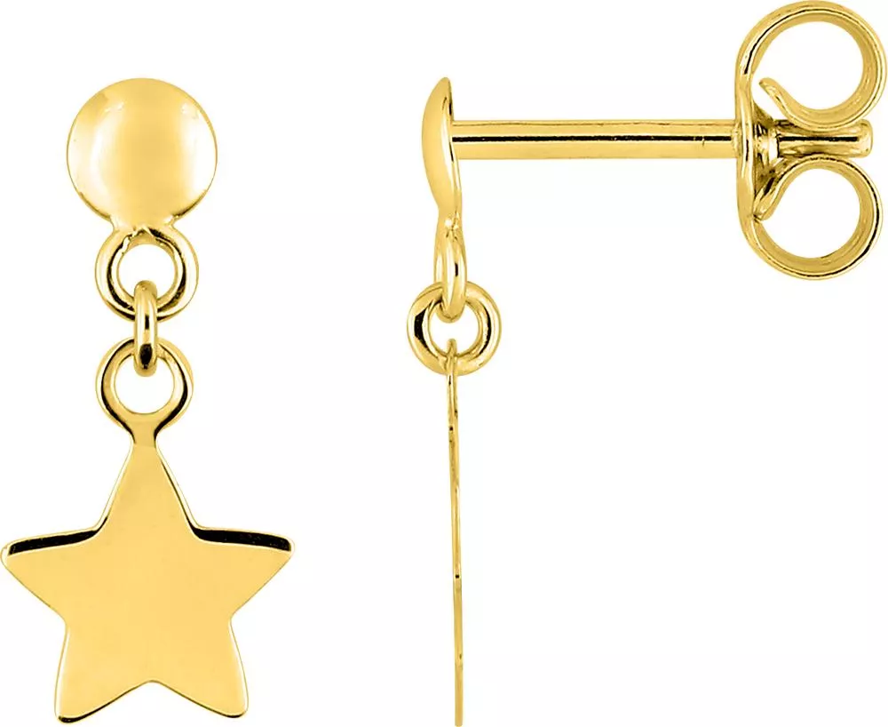 Boucles d'oreilles Pendantes Or Josephina Étoile - Boucles d'oreilles en Or 375 9k - Bijoux en Vogue