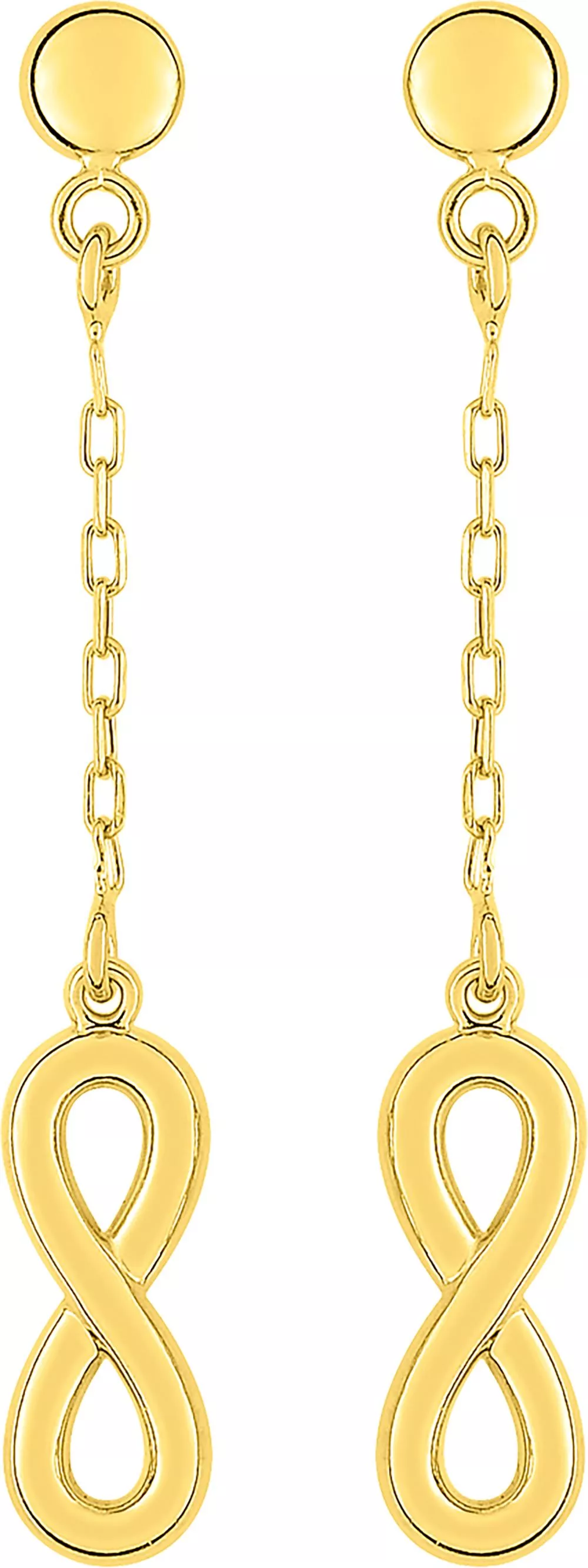 Boucles d'oreilles Pendantes Or Deusarina Infini - Boucles d'oreilles en Or 375 9k - Bijoux en Vogue