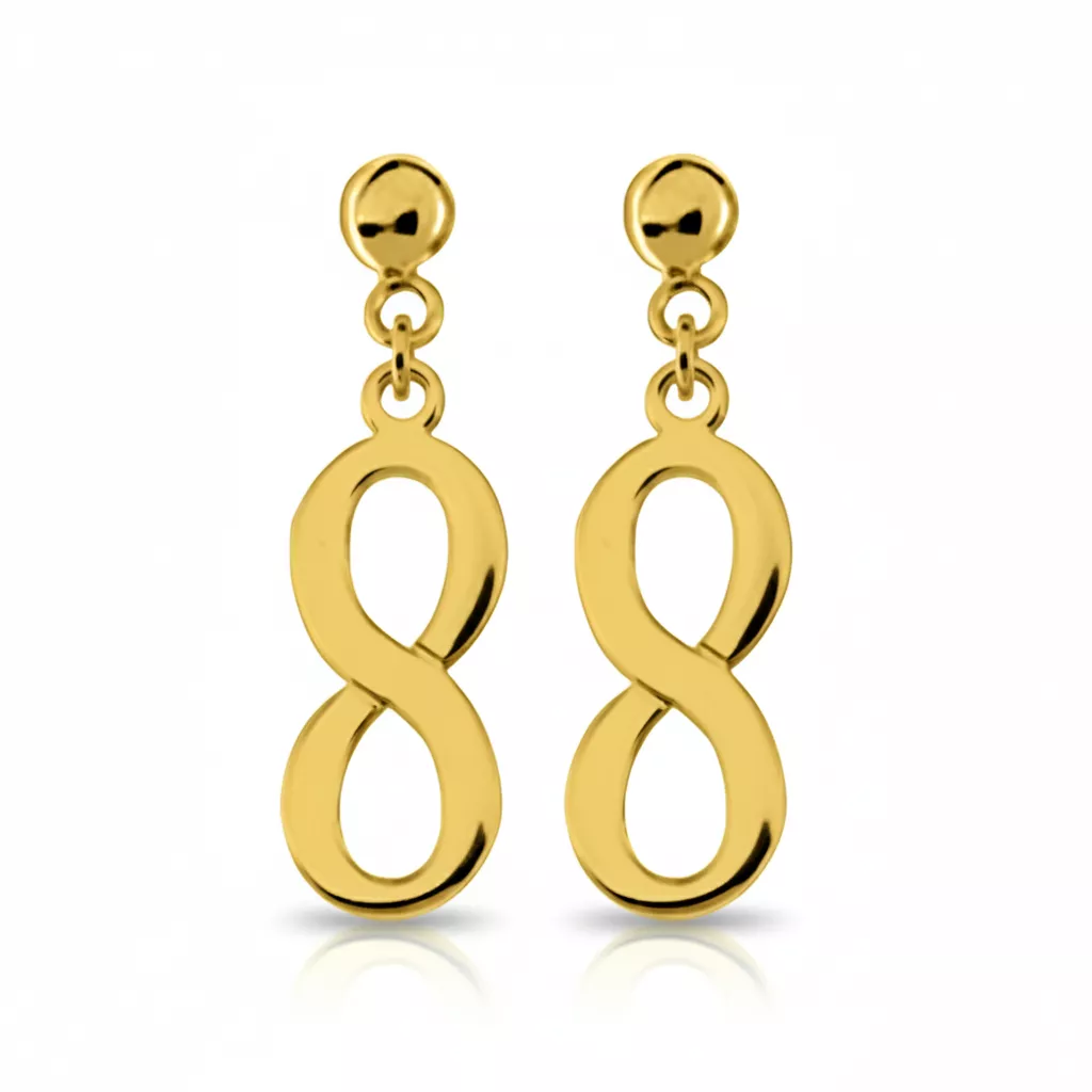 Boucles d'oreilles Pendantes Or Infini - Boucles d'oreilles en Or 750 18k - Bijoux en Vogue