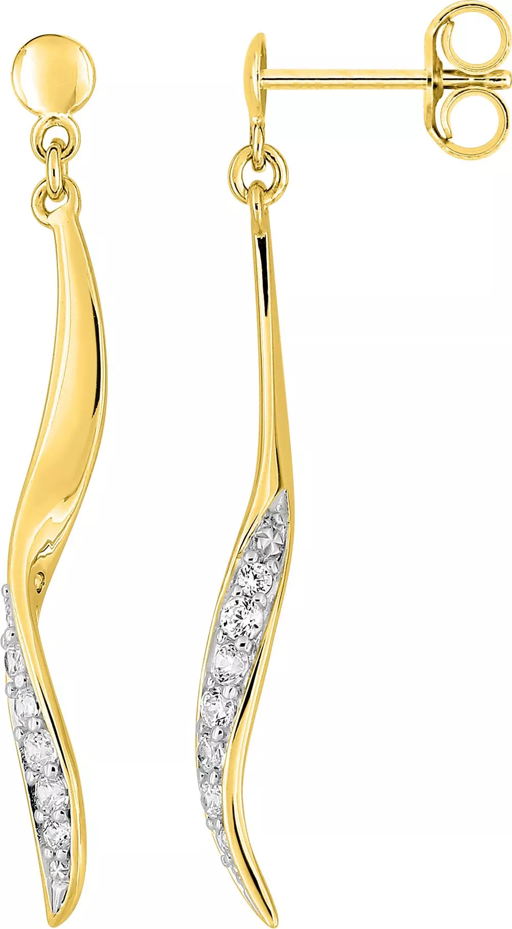 Boucles d'oreilles Pendantes Or Ysmina Zirconium - Boucles d'oreilles en Or 750 18k - Bijoux en Vogue