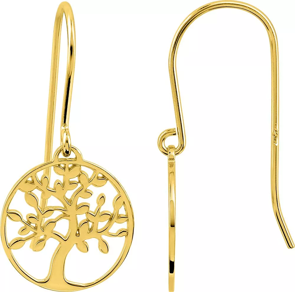 Boucles d'oreilles Plaqué Or Arbre de Vie - Boucles d'oreilles en Plaqué or - Bijoux en Vogue