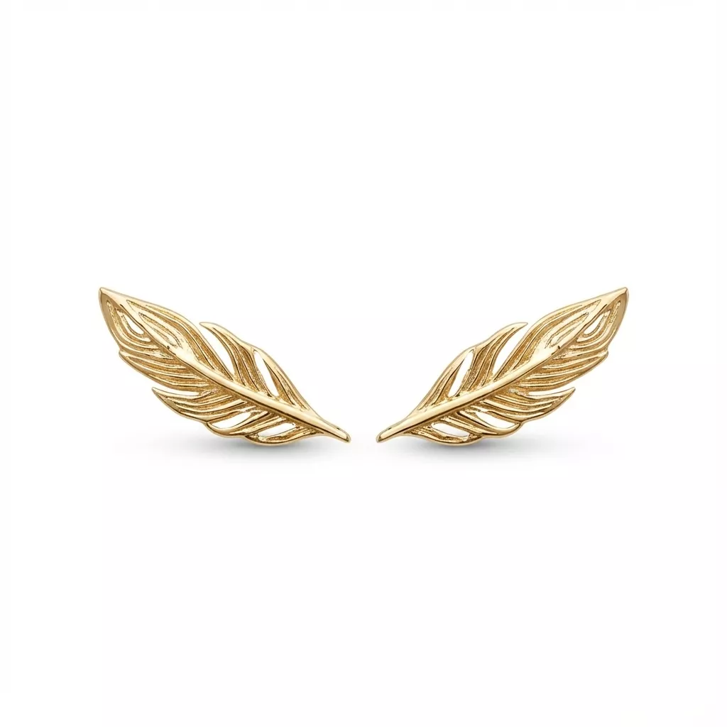 Boucles d'oreilles Plaqué Or Kritaya Plume - Boucles d'oreilles en Plaqué or - Bijoux en Vogue