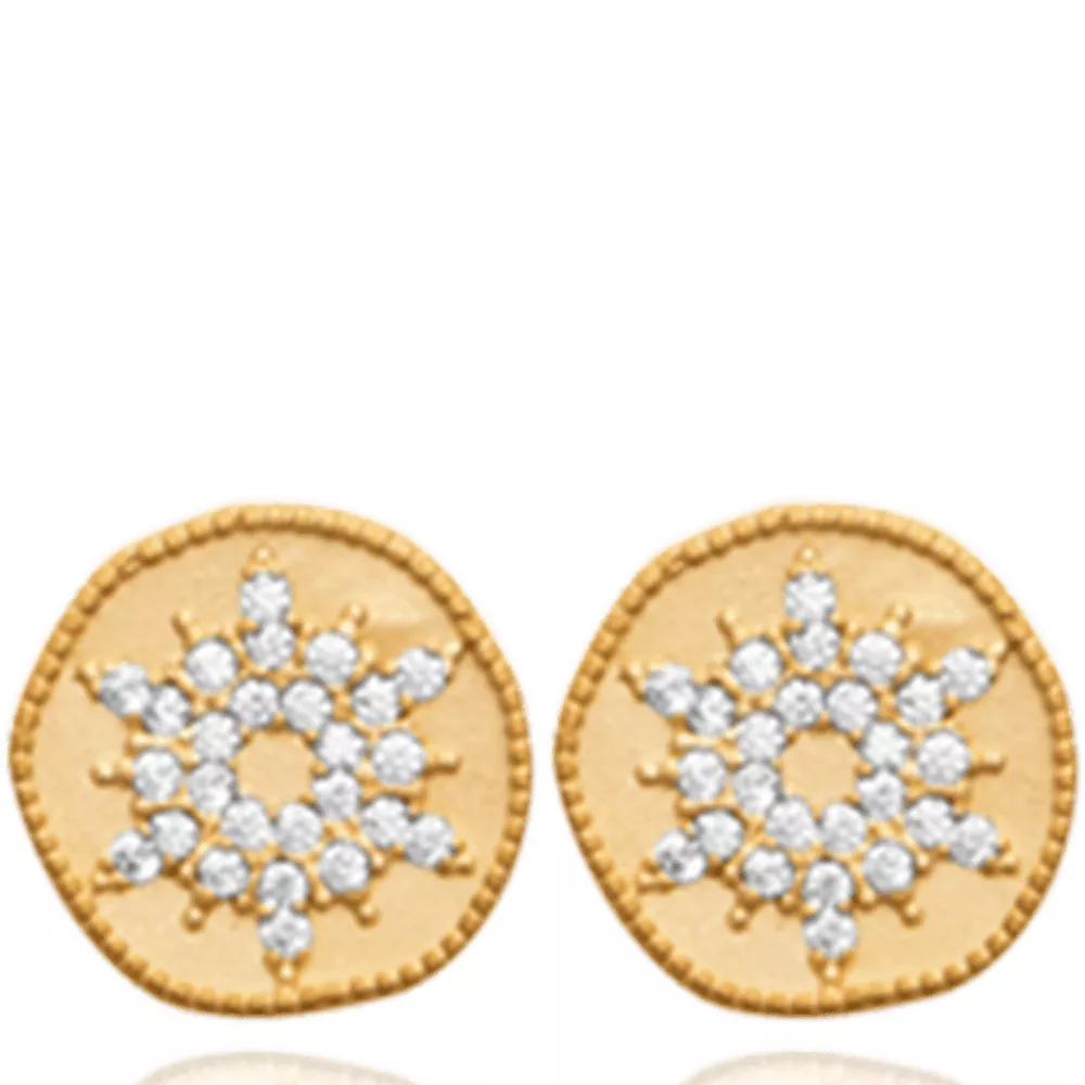 Boucles d'oreilles plaqué or Lillette Strass - Boucles d'oreilles en Plaqué Or - Bijoux en Vogue