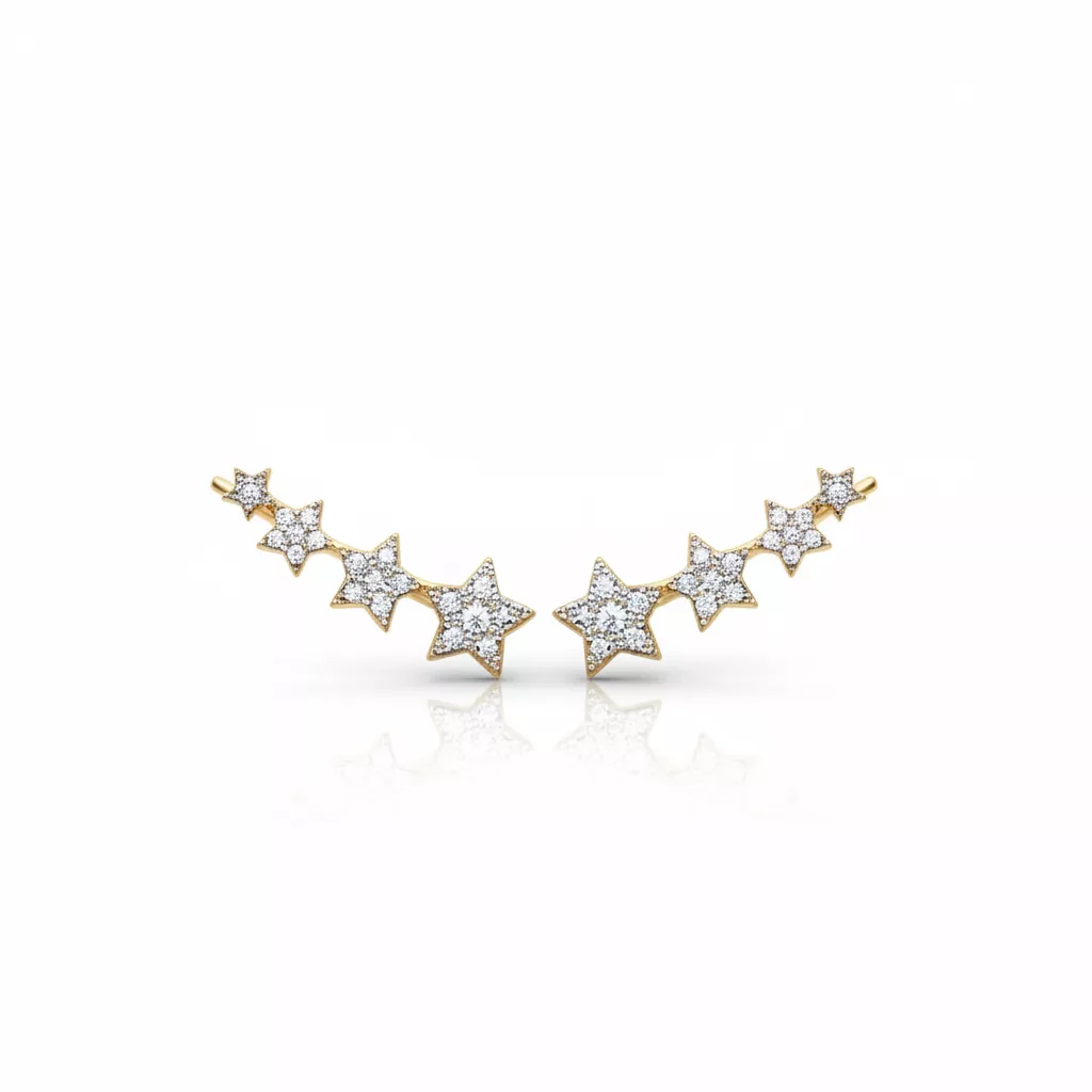 Boucles d'oreilles Plaqué Or Shira Zirconium Figuratif - Boucles d'oreilles en Plaqué or