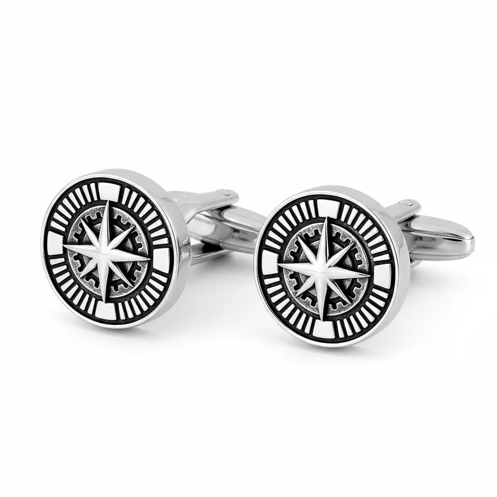 Boutons Nans de manchette Homme Acier - Boutons de Manchettes en Acier