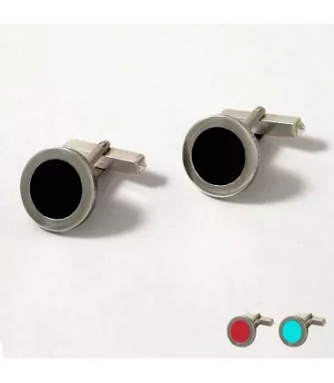 Bouton de manchette pour homme Minimaliste Asrab "135-12" - Boutons de Manchettes en Argent
