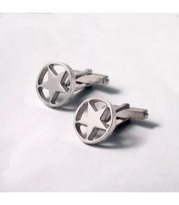 Bouton de manchette pour homme Etoiles Claurius "133-1" - Boutons de Manchettes en Argent - Bijoux en Vogue