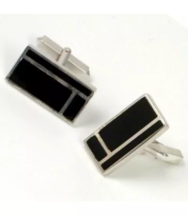 Bouton de manchette Art Déco Ghuislai "104-2" - Boutons de Manchettes en Argent - Bijoux en Vogue