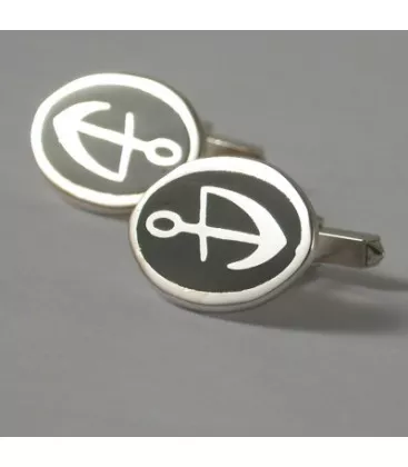 Bouton de manchette Navale Eishin "067-2" - Boutons de Manchettes en Argent - Bijoux en Vogue