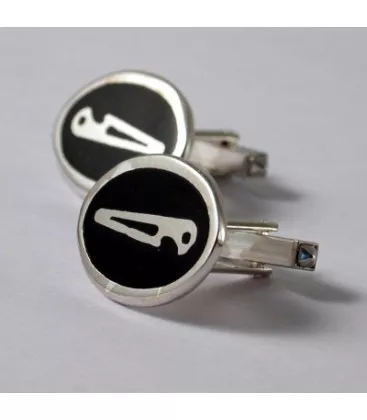 Bouton de manchette Navale Yosseph "066-2" - Boutons de Manchettes en Argent - Bijoux en Vogue