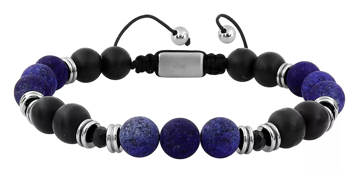 Bracelet Acier Chongaine Agate Noir - Bracelet en Acier - Bijoux en Vogue