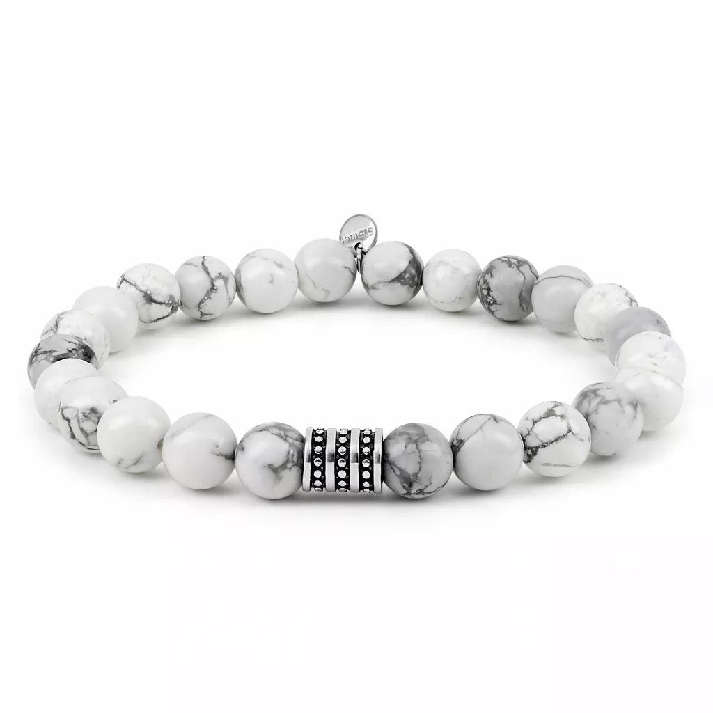 Bracelet Homme Acier Abdelileh Agate - Bracelet en Acier
