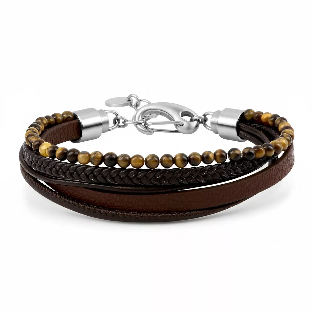 Bracelet Homme Acier Samuck Agate - Bracelet en Acier