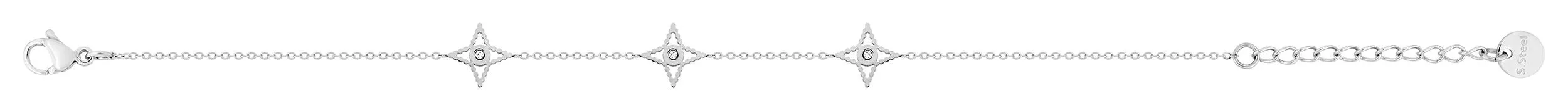 Bracelet Acier Vyckie Cristal Blanc - Bracelet en Acier - Bijoux en Vogue