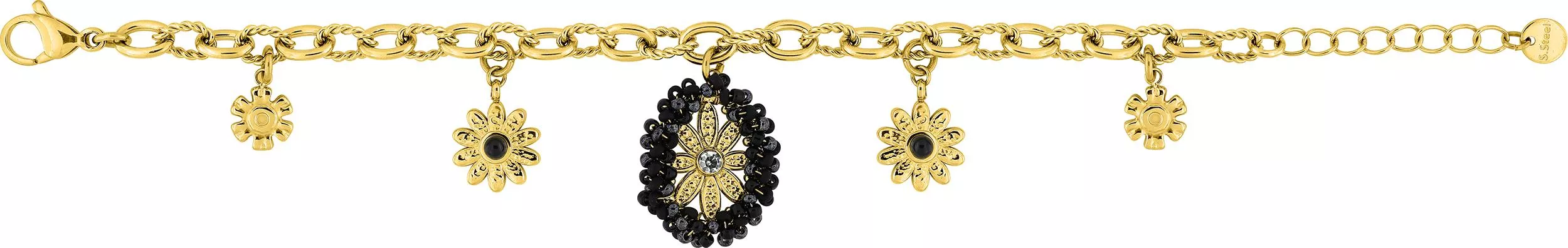 Bracelet Acier Bedraddine Cristal - Bracelet en Acier - Bijoux en Vogue