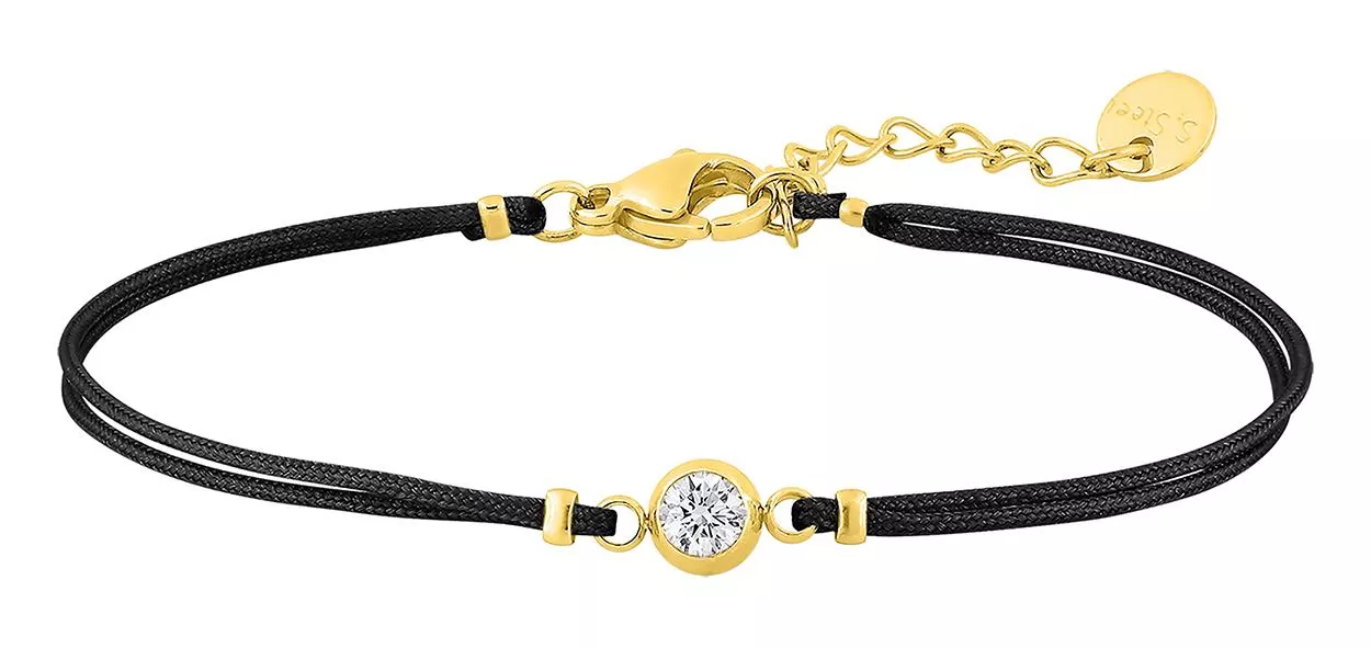 Bracelet Acier Doré Nera Cristal - Bracelet en Acier - Bijoux en Vogue