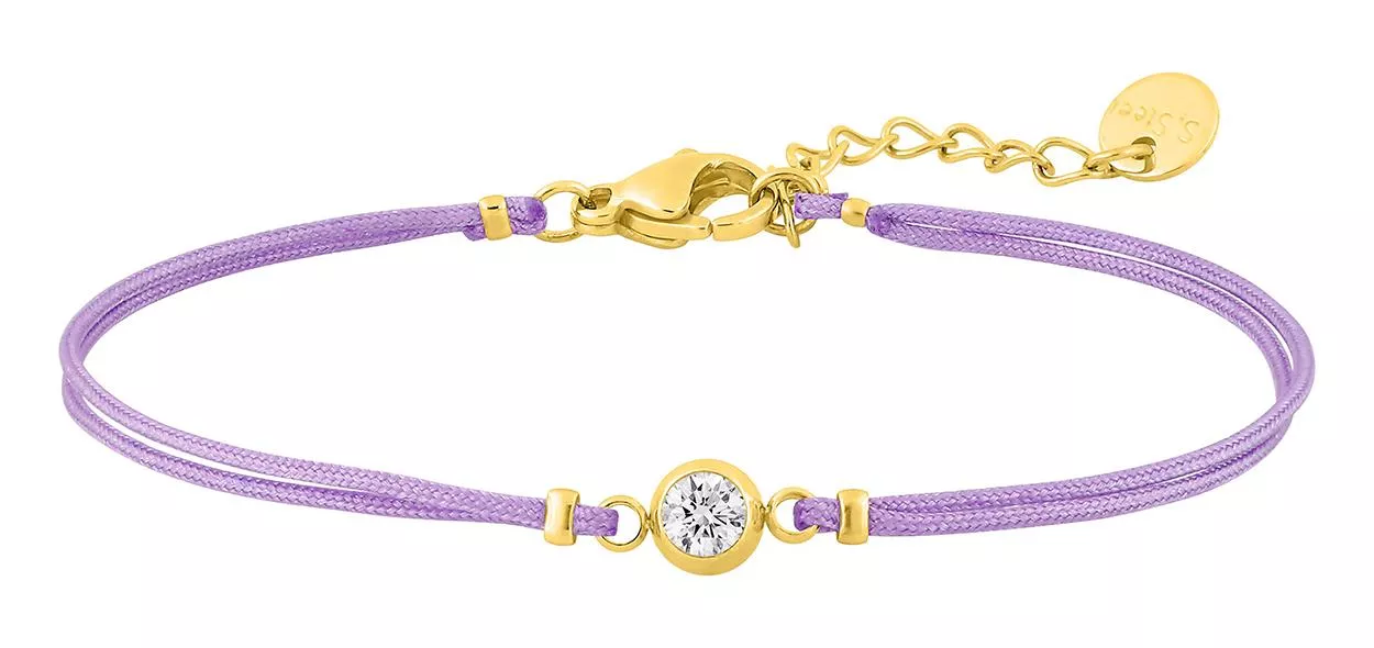 Bracelet Acier Doré Bendra Cristal - Bracelet en Acier - Bijoux en Vogue