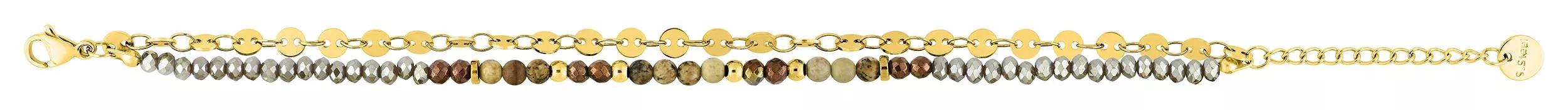 Bracelet Acier Doré Abbess Cristal - Bracelet en Acier - Bijoux en Vogue