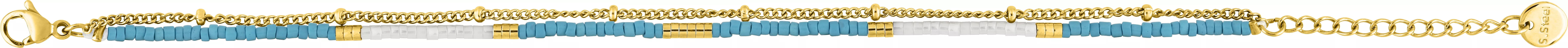 Bracelet Acier Doré Annablle Cristal - Bracelet en Acier - Bijoux en Vogue