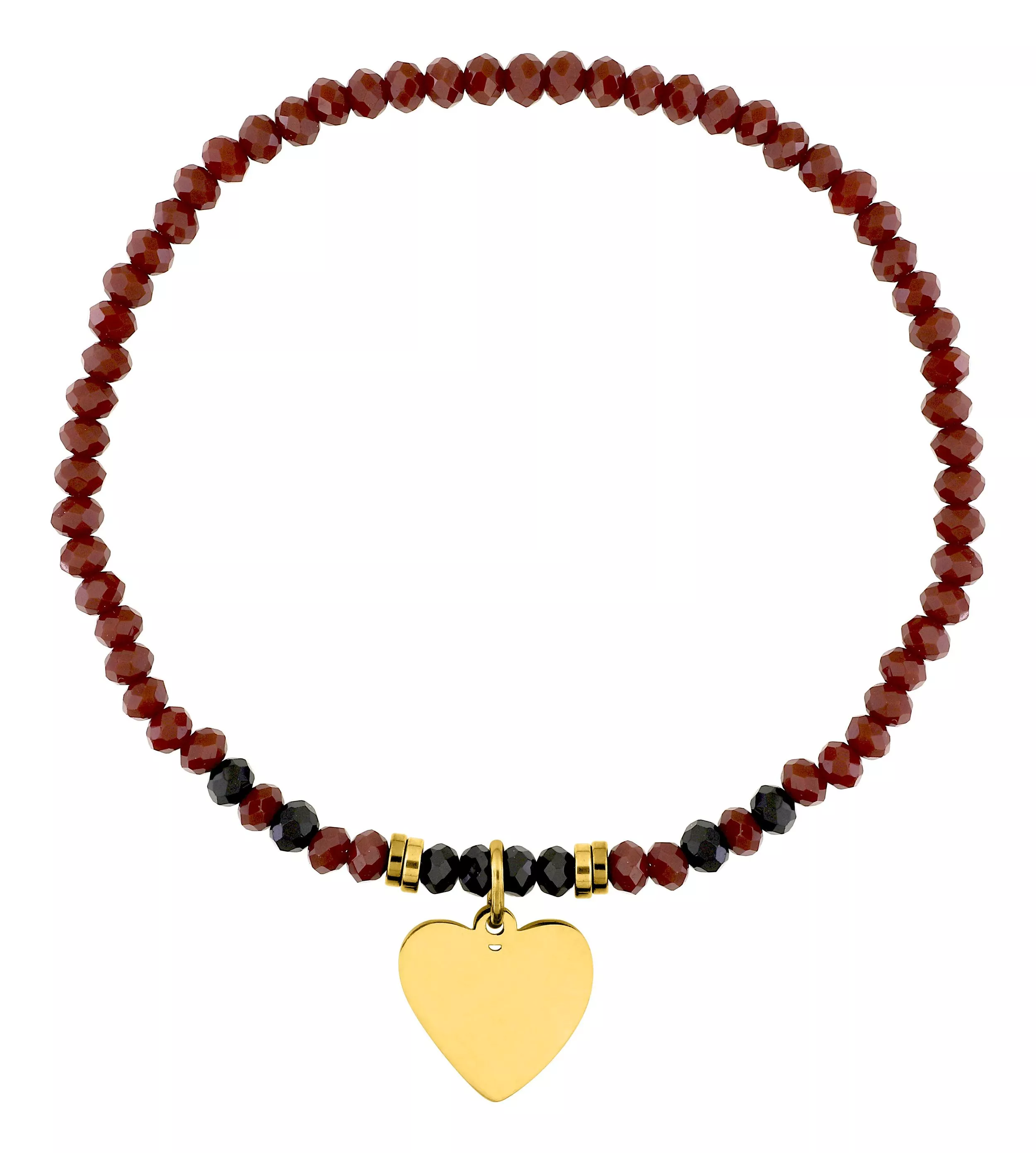 Bracelet Acier Doré Charlesine Coeur - Bracelet en Acier