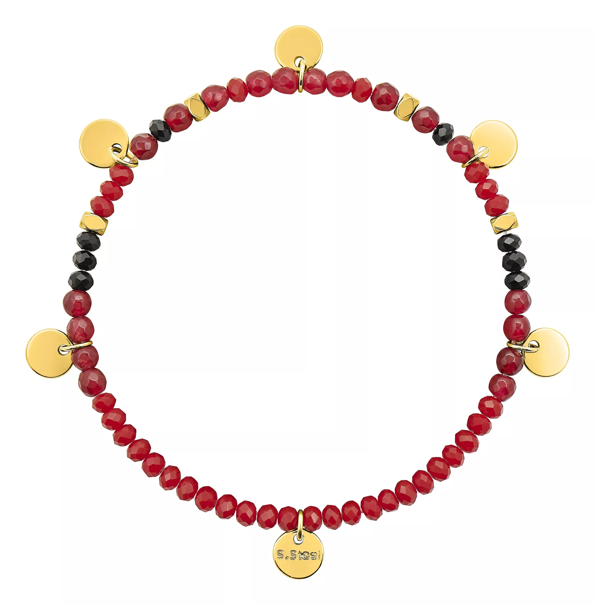 Bracelet Acier Doré Salha Pampille - Bracelet en Acier