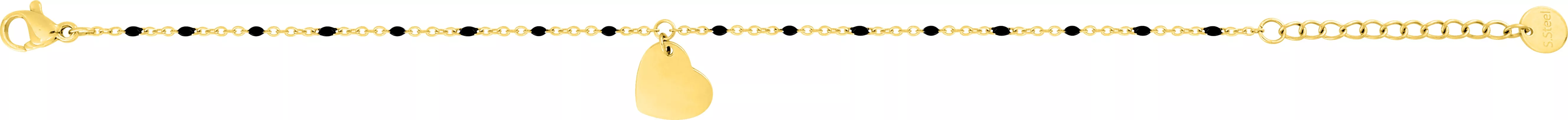 Bracelet Acier Doré Milca Coeur - Bracelet en Acier