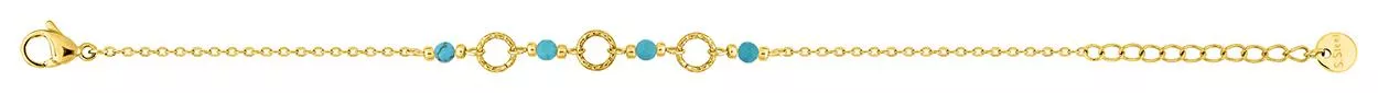Bracelet Acier Doré Dalissia Turquoise - Bracelet en Acier - Bijoux en Vogue