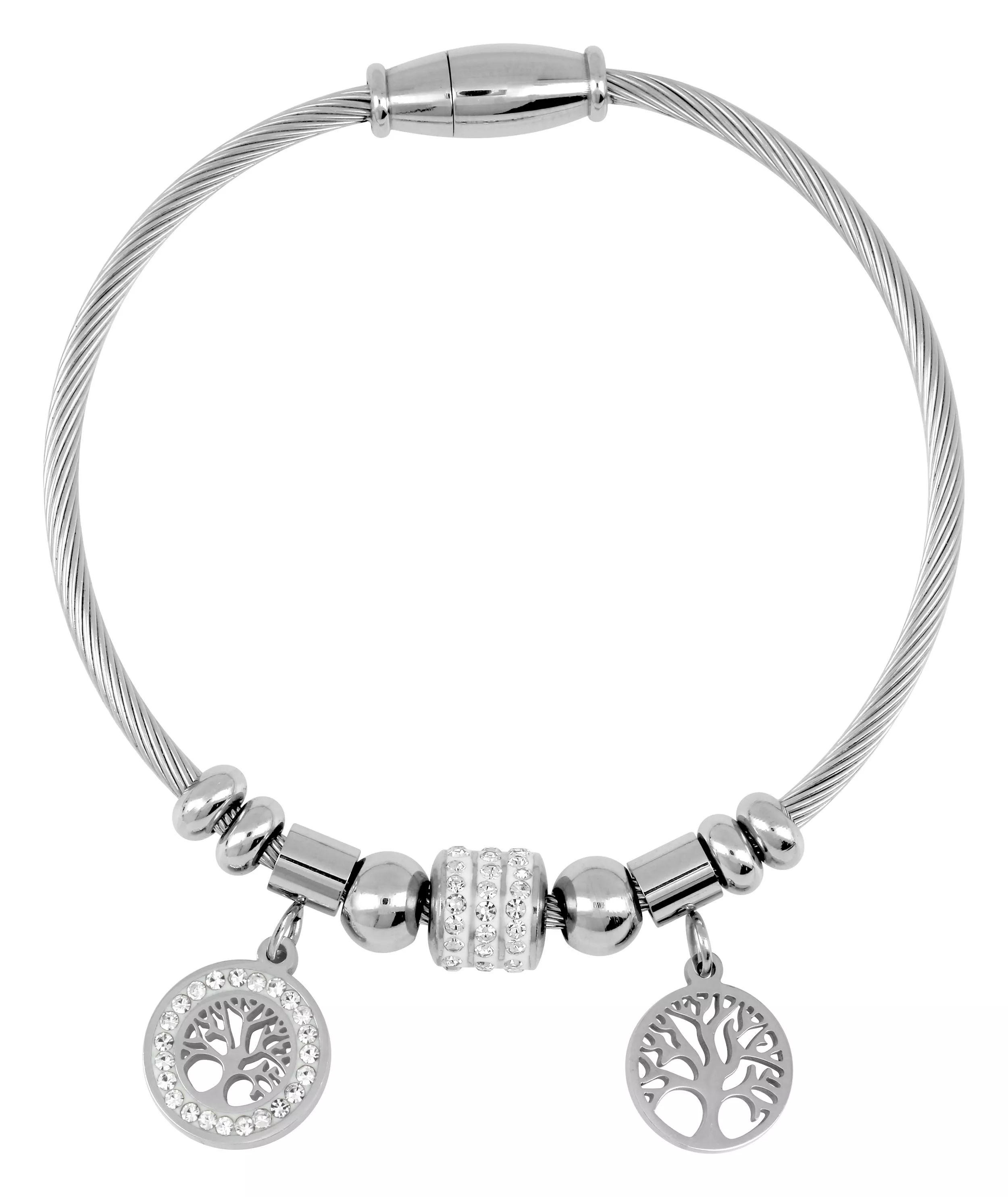 Bracelet Acier Arbre de Vie - Bracelet en Acier - Bijoux en Vogue