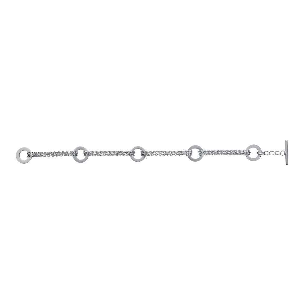 Bracelet Talméra acier Gbala ruthénié Fantaisie - Bracelet en Acier