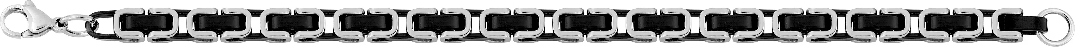Bracelet Homme Acier Bartolomaj IP blanc,noir - Bracelet en Acier