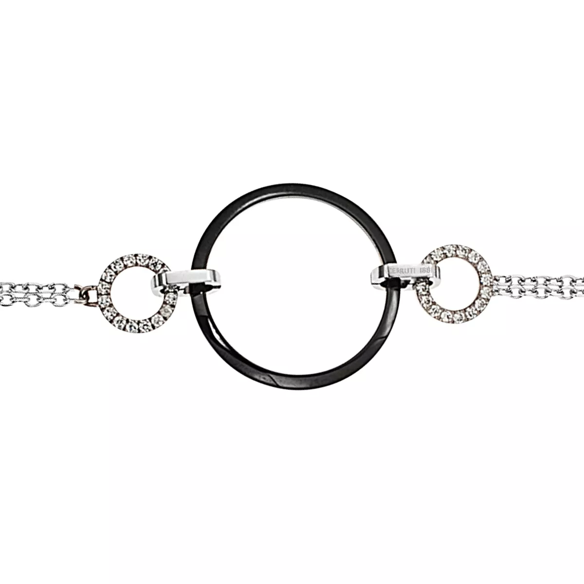 Bracelet noir acier et céramique Andriamirija Vera Strass - Bracelet en Acier - Bijoux en Vogue