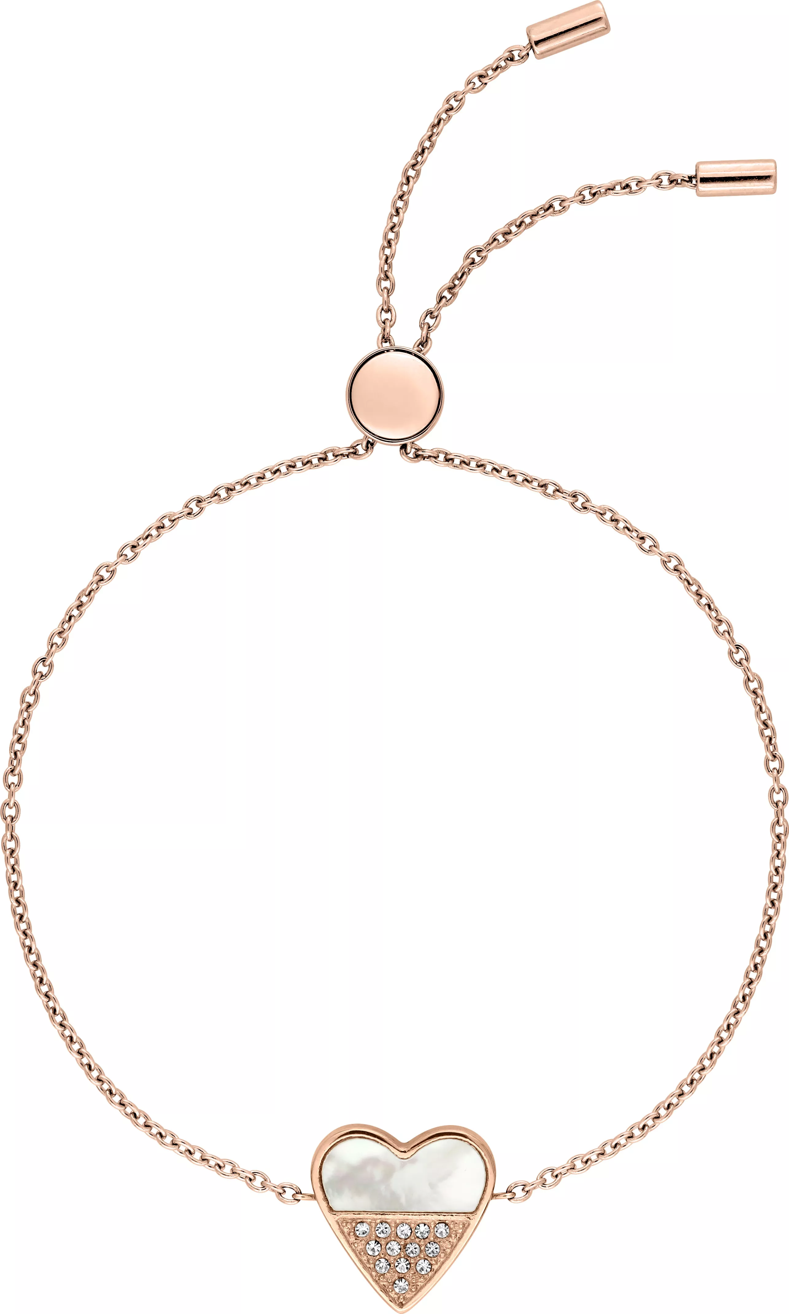 Bracelet Acier Djibrina Rose Cristal - Bracelet en Acier - Bijoux en Vogue