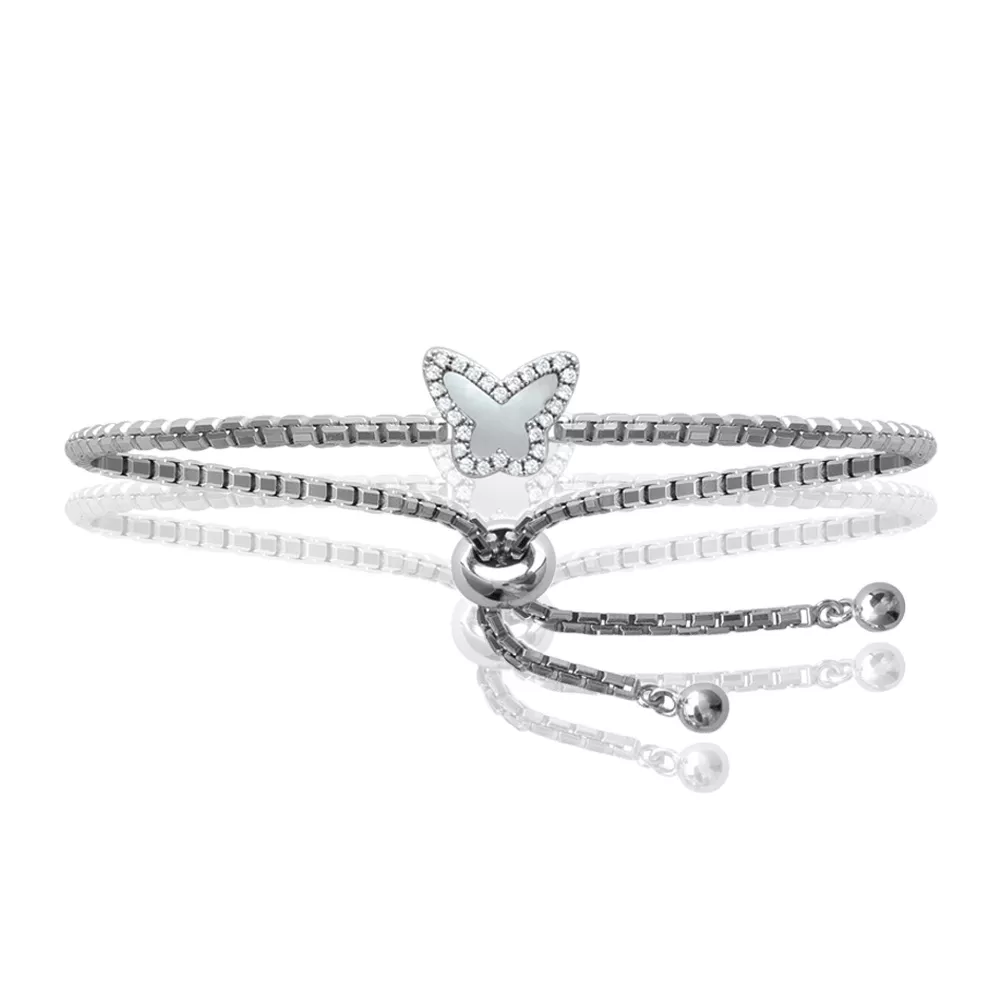 Bracelet Argent Papillons Djanette Nuits Nature - Bracelet en Argent 925 - Bijoux en Vogue