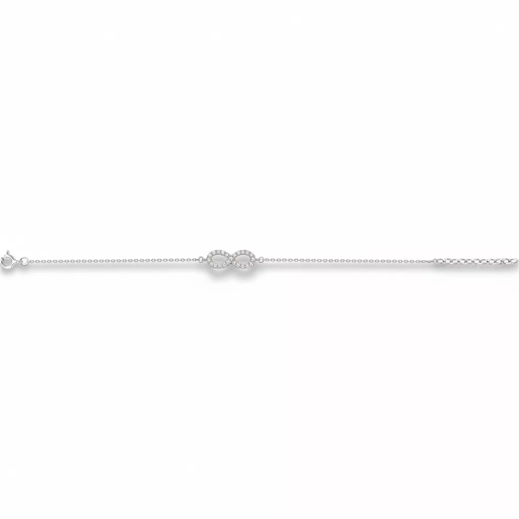 Bracelet Argent Bellida Zirconium Infini - Bracelet en Argent 925 - Bijoux en Vogue