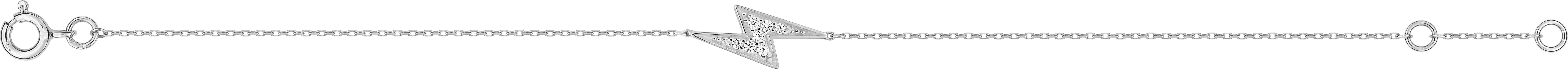 Bracelet Argent Annima Zirconium Éclair - Bracelet en Argent 925