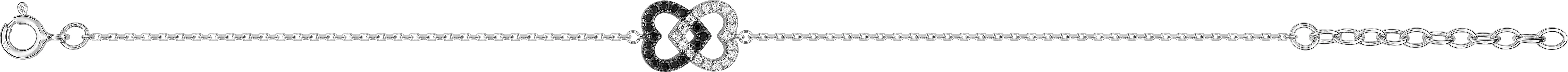 Bracelet Argent Naddia Zirconium Coeur - Bracelet en Argent 925