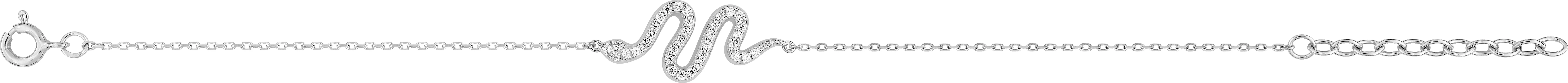 Bracelet Argent Nastassja Zirconium Serpent - Bracelet en Argent 925 - Bijoux en Vogue