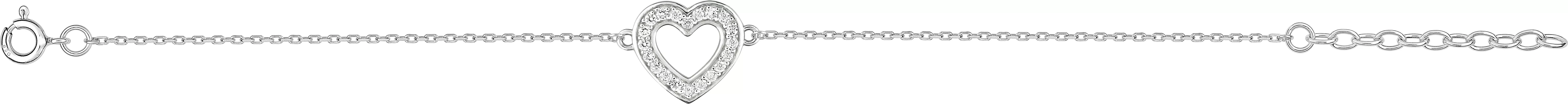 Bracelet Argent Veia Zirconium Coeur - Bracelet en Argent 925